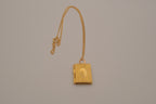 Vintage rectangular book locket pendant necklace with fligree border
