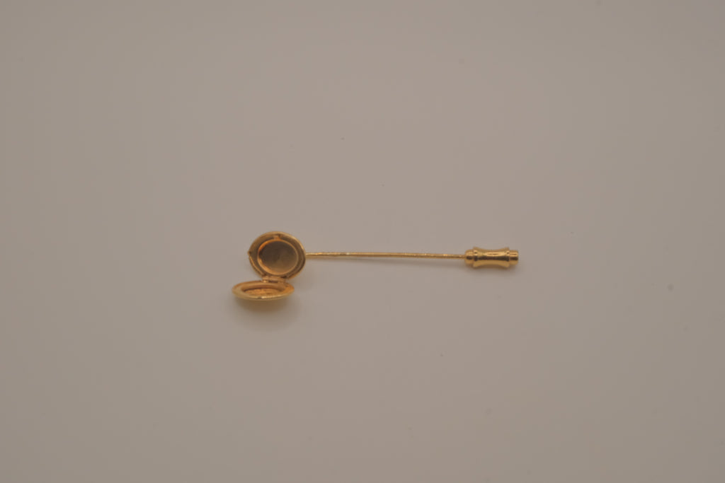 Vintage Floral locket Hat pin/lapel pin