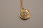 Vintage UN olive branch wreath locket necklace&nbsp;