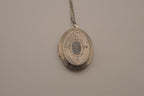 Vintage oval picture locket necklace