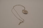 Vintage oval picture locket necklace