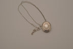 Vintage oval picture locket necklace