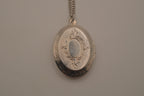 Vintage oval engrace locket necklace