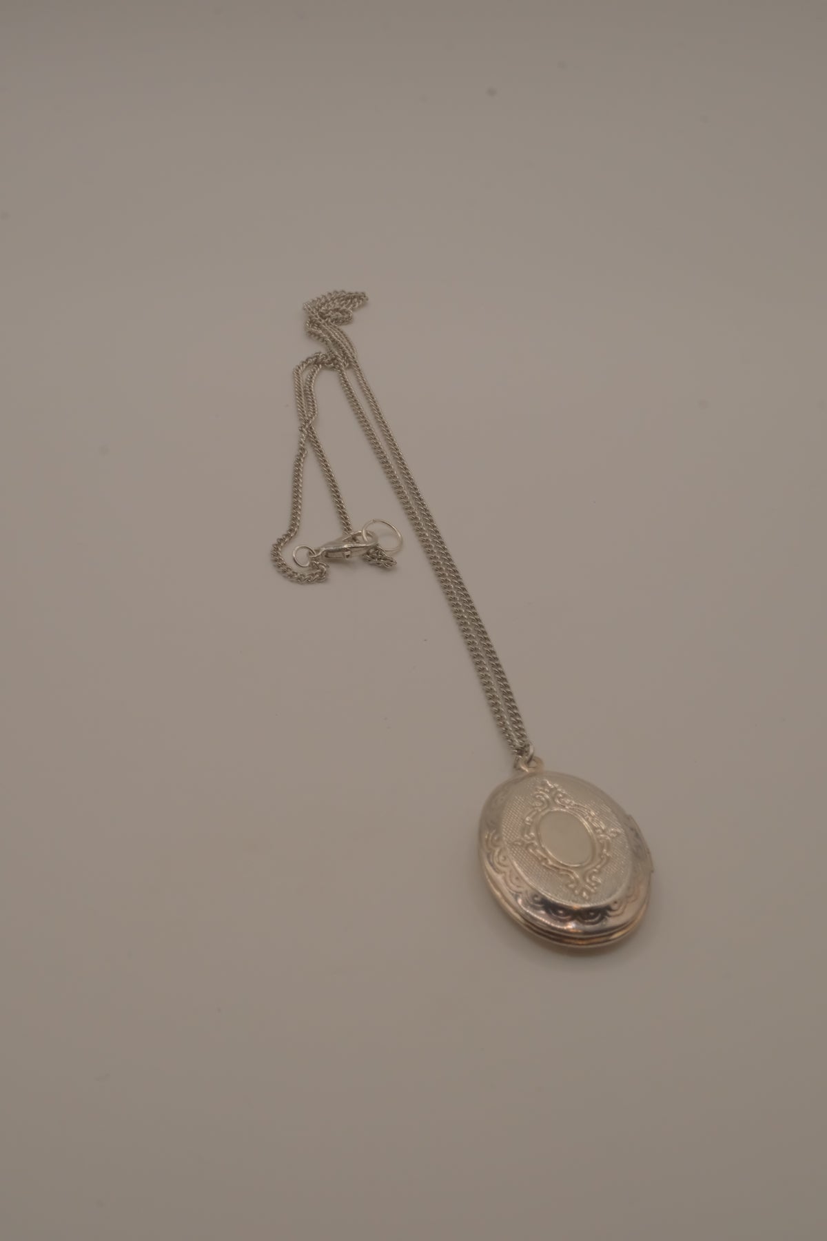 Vintage oval engrace locket necklace