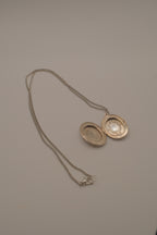 Vintage oval engrace locket necklace