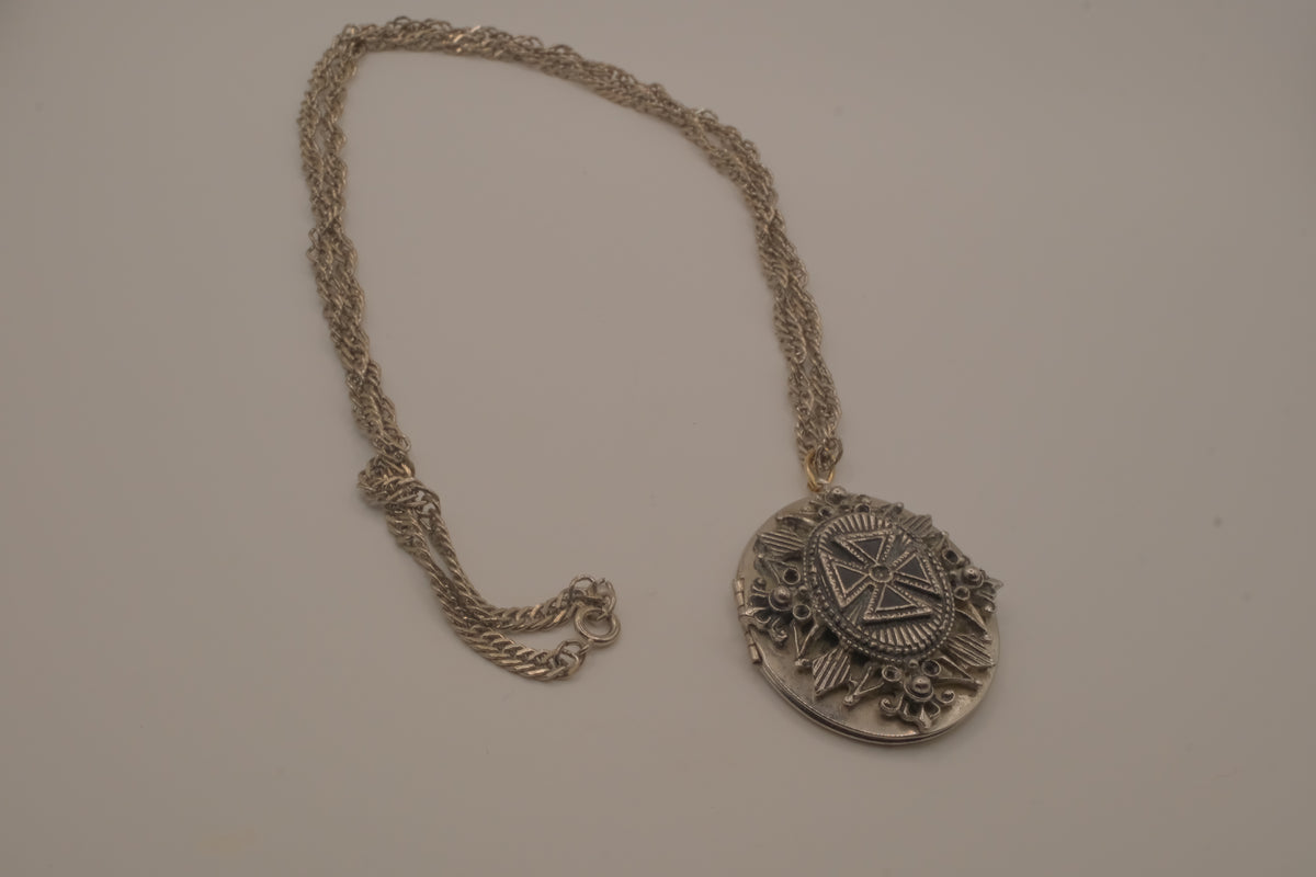 Antique Victorian-style locket necklace