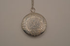 Vintage butterfly floral locket necklace