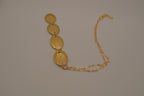 Vintage Gold Floral multi-photo folding locket necklace