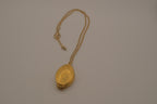 Vintage Gold Floral 4-photo folding locket necklace