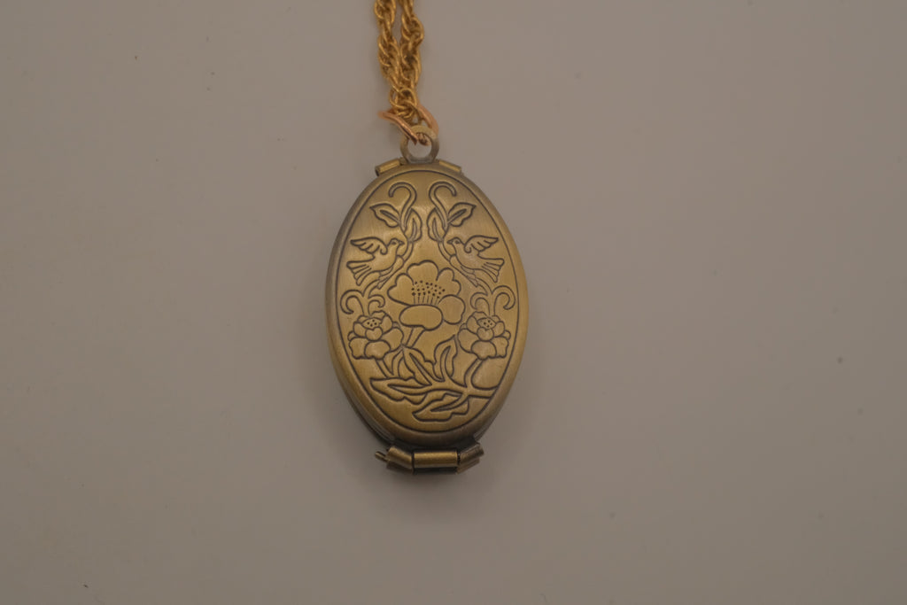 Antique bronze multi-photo expanding locket necklace