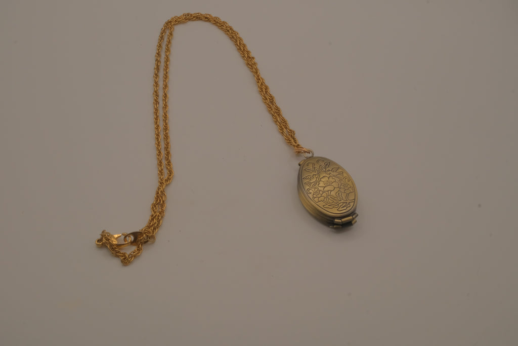 Antique bronze multi-photo expanding locket necklace
