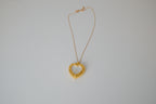Movt Japan Gold-tone heart watch pendant necklace