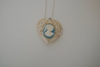 Vintage Blue Cameo pendant necklace