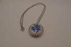 Vintage Delft Blue (Delfts Blauw) oval porcelain locket pendant