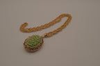 Vintage Vanda solid perfume locket necklace