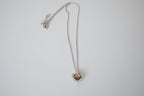 Amber Lee iridescent heart-shaped pendant necklace