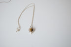 Sterling silver tiger's eye heart pendant