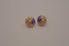 Vintage Dome style geometric stud earrings