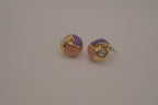 Vintage Dome style geometric stud earrings