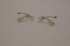 Modernist faux pearl drop earrings