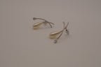 Modernist faux pearl drop earrings