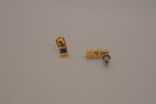 Vintage Geometric stacked-square stud earrings