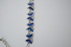 Silver-tone Abalone shell Butterfly link bracelet