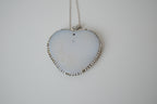 Gray white stone heart pendant