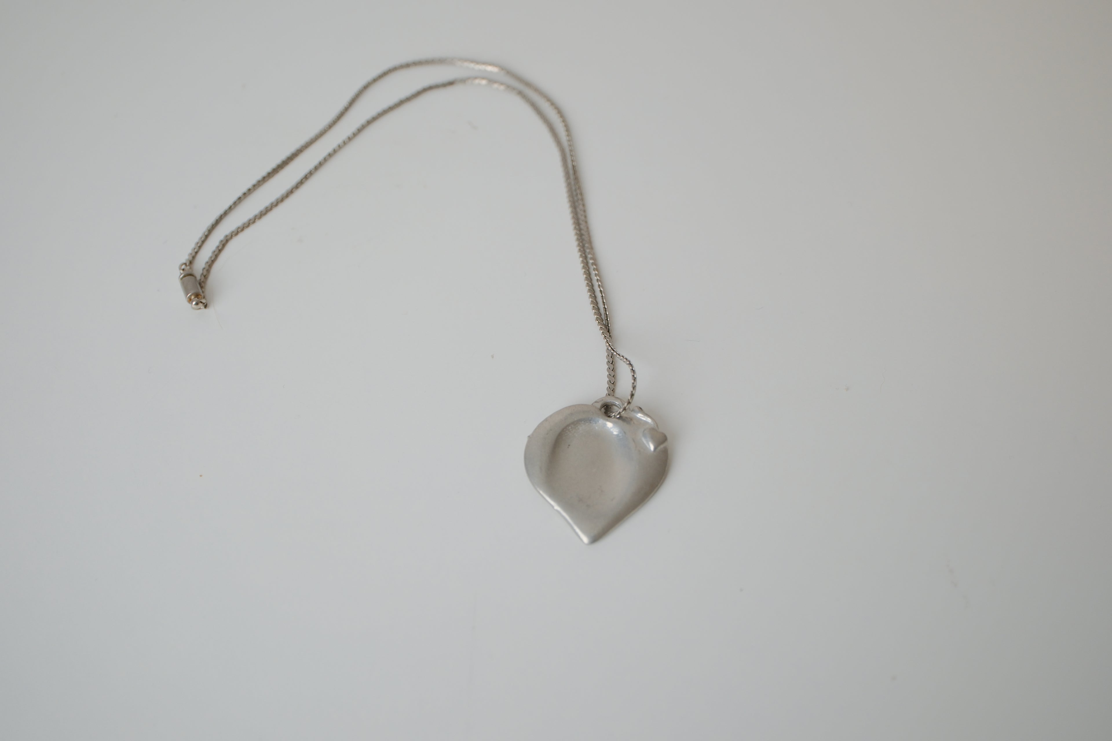Pewter heart pendant necklace