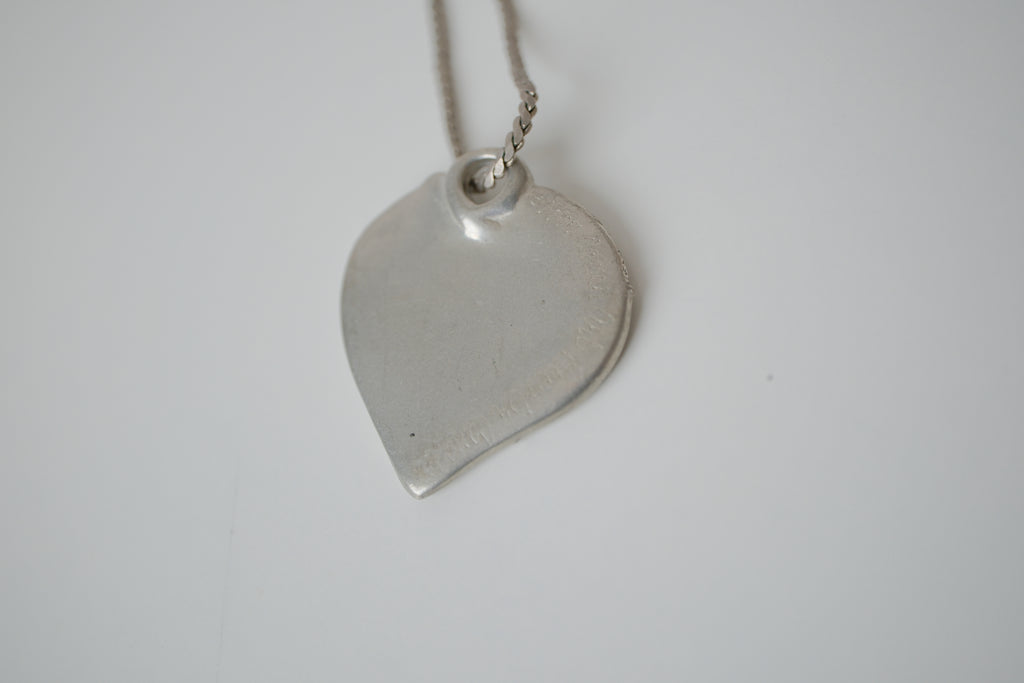 Pewter heart pendant necklace