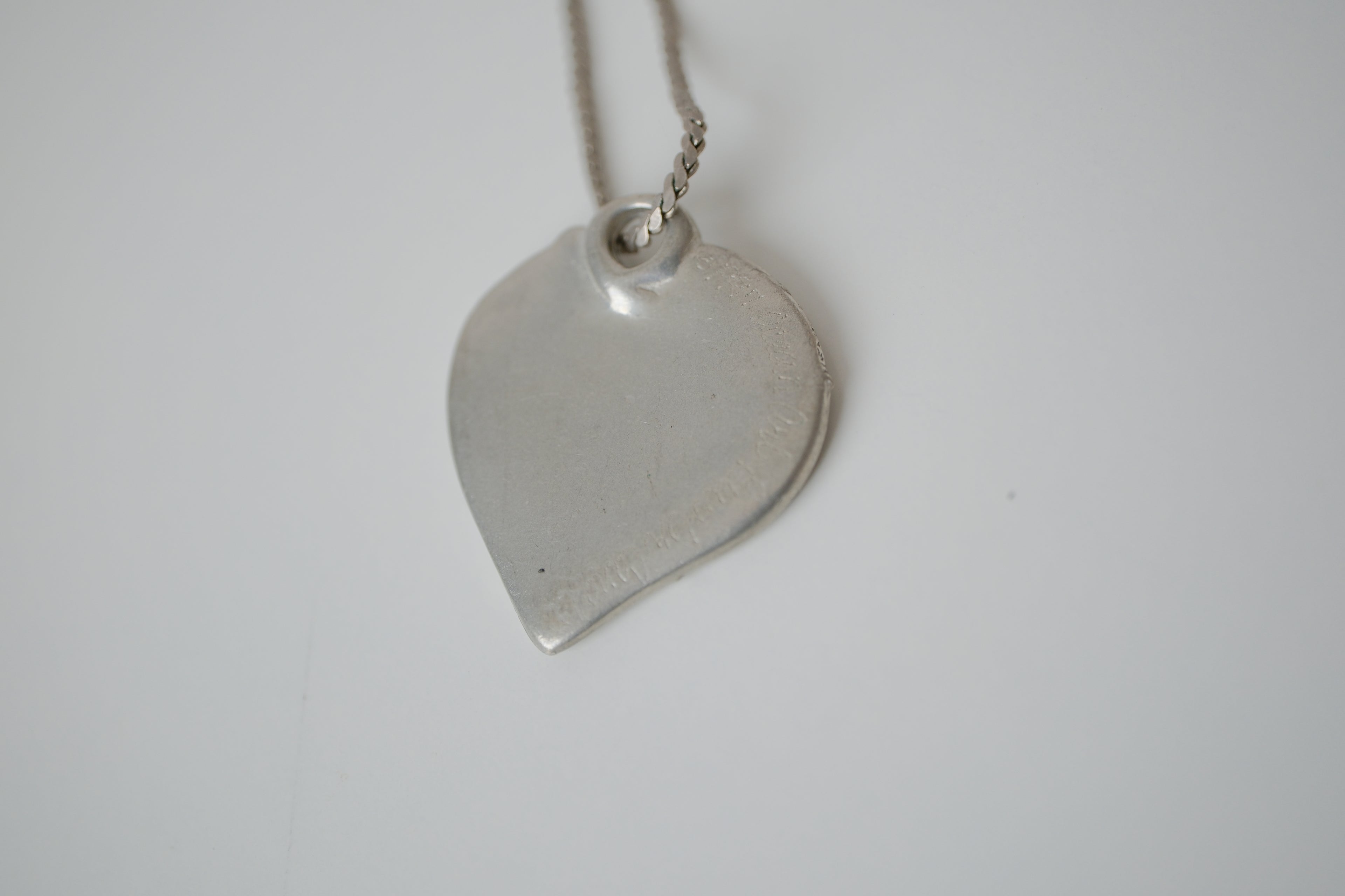 Pewter heart pendant necklace