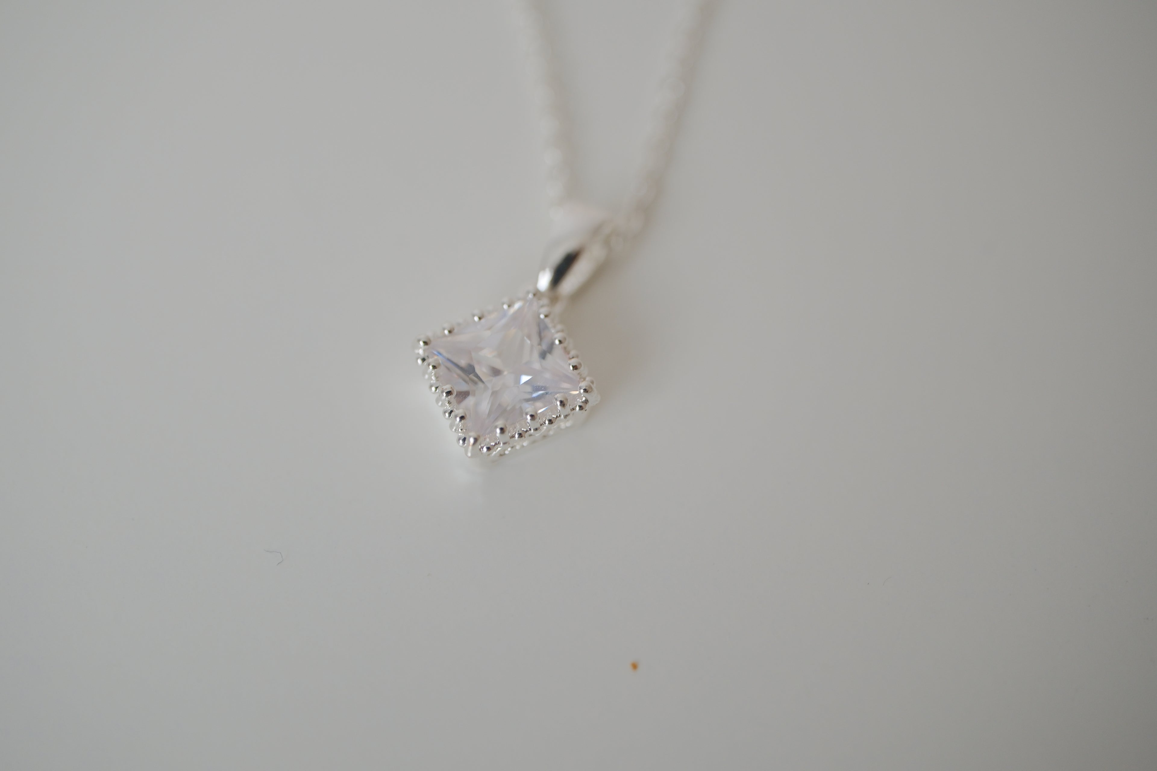 NVC Sterling silver cubic zirconia necklace
