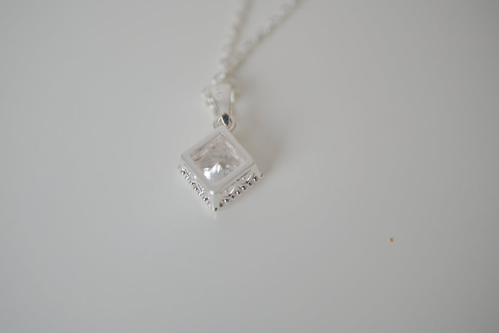 NVC Sterling silver cubic zirconia necklace