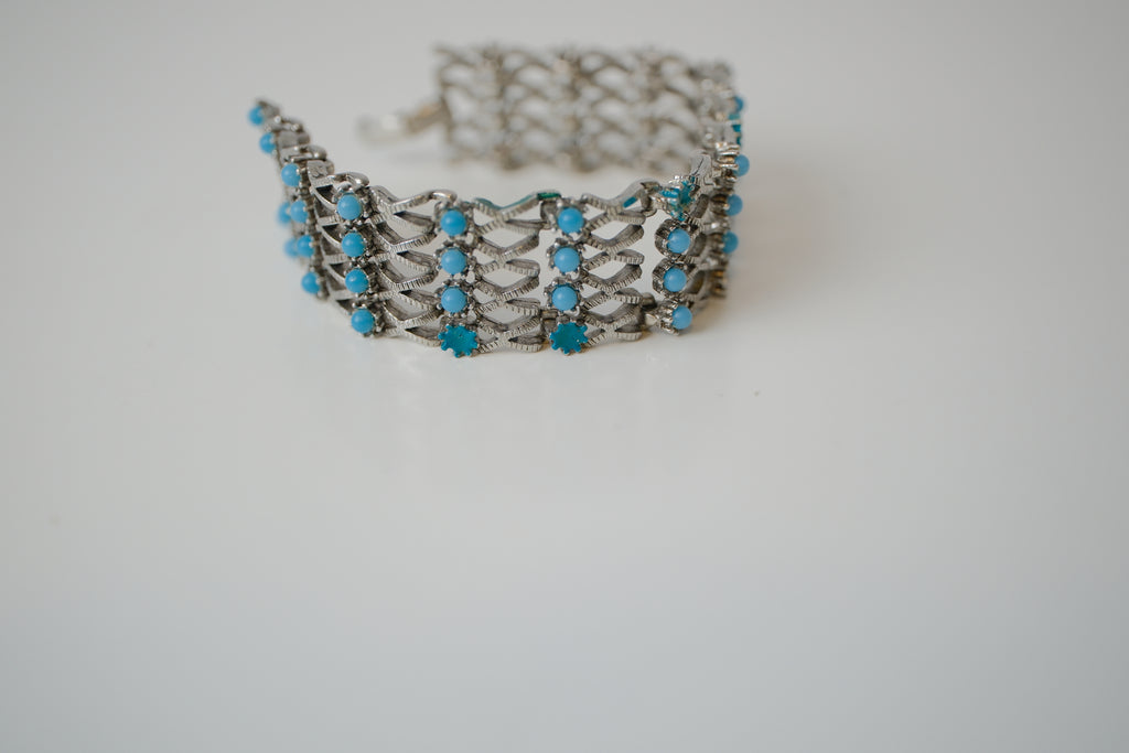 Vintage Snake eye turquoise bracelet