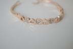 Rose gold heart-linked bracelet