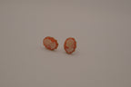 Vintage classic gold cameo stud earrings
