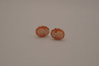 Vintage classic gold cameo stud earrings