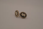 Vintage Gold Cameo screw-back earrings