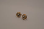 Vintage circular gold Cameo screw-back earrings