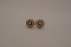 Vintage circular gold Cameo screw-back earrings