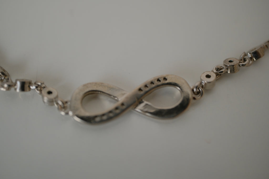 Sterling silver infinity symbol bolo bracelet