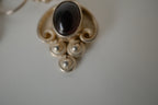 Vintage Sterling silver Garnet dangle earrings