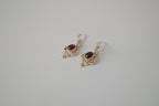 Vintage Sterling silver Garnet dangle earrings