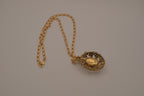 Vintage Amber stone gold necklace