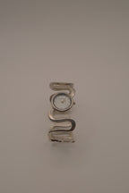 Vintage Suisse silver-tone quartz bangle watch