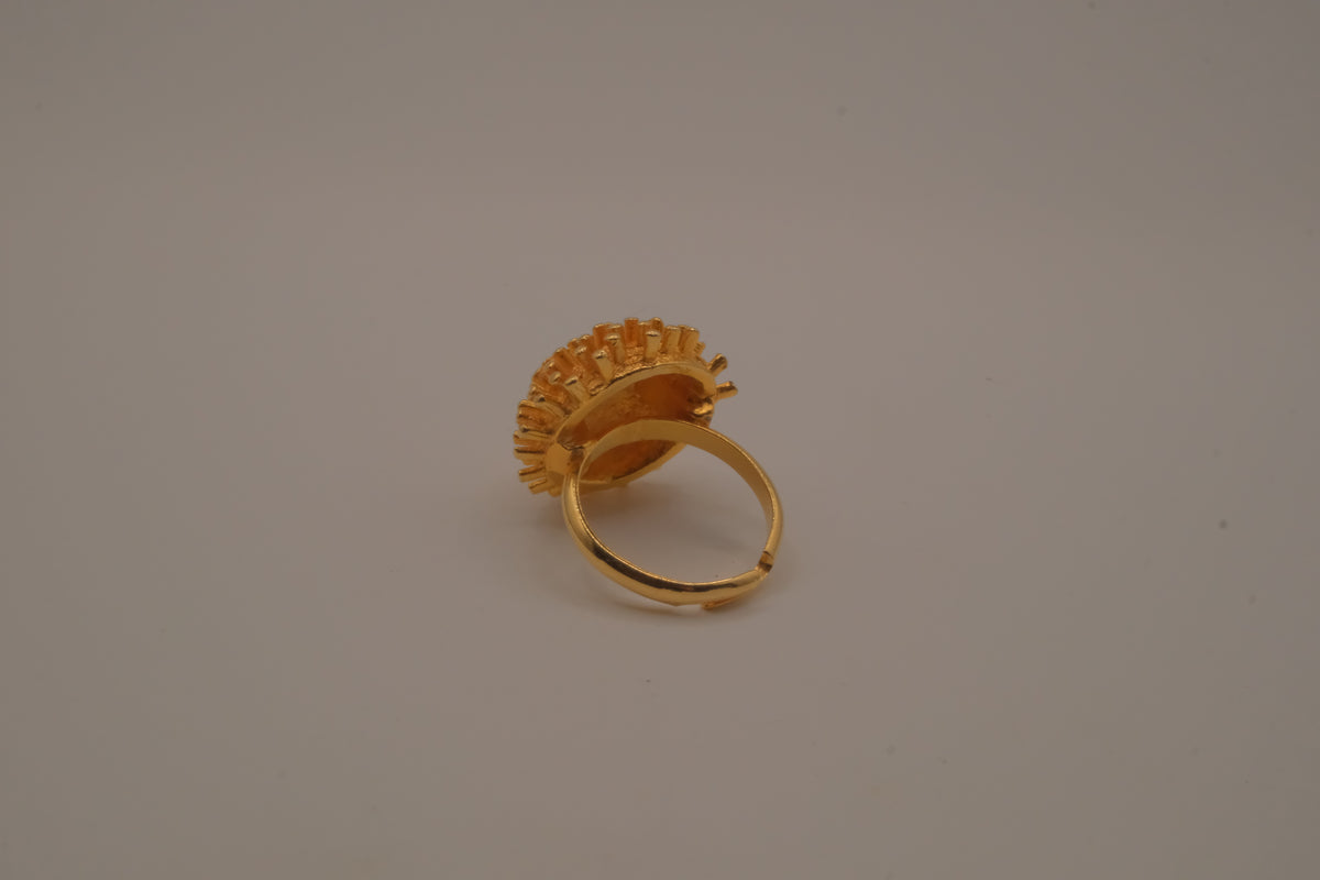 Dome shaped celestial starburst ring