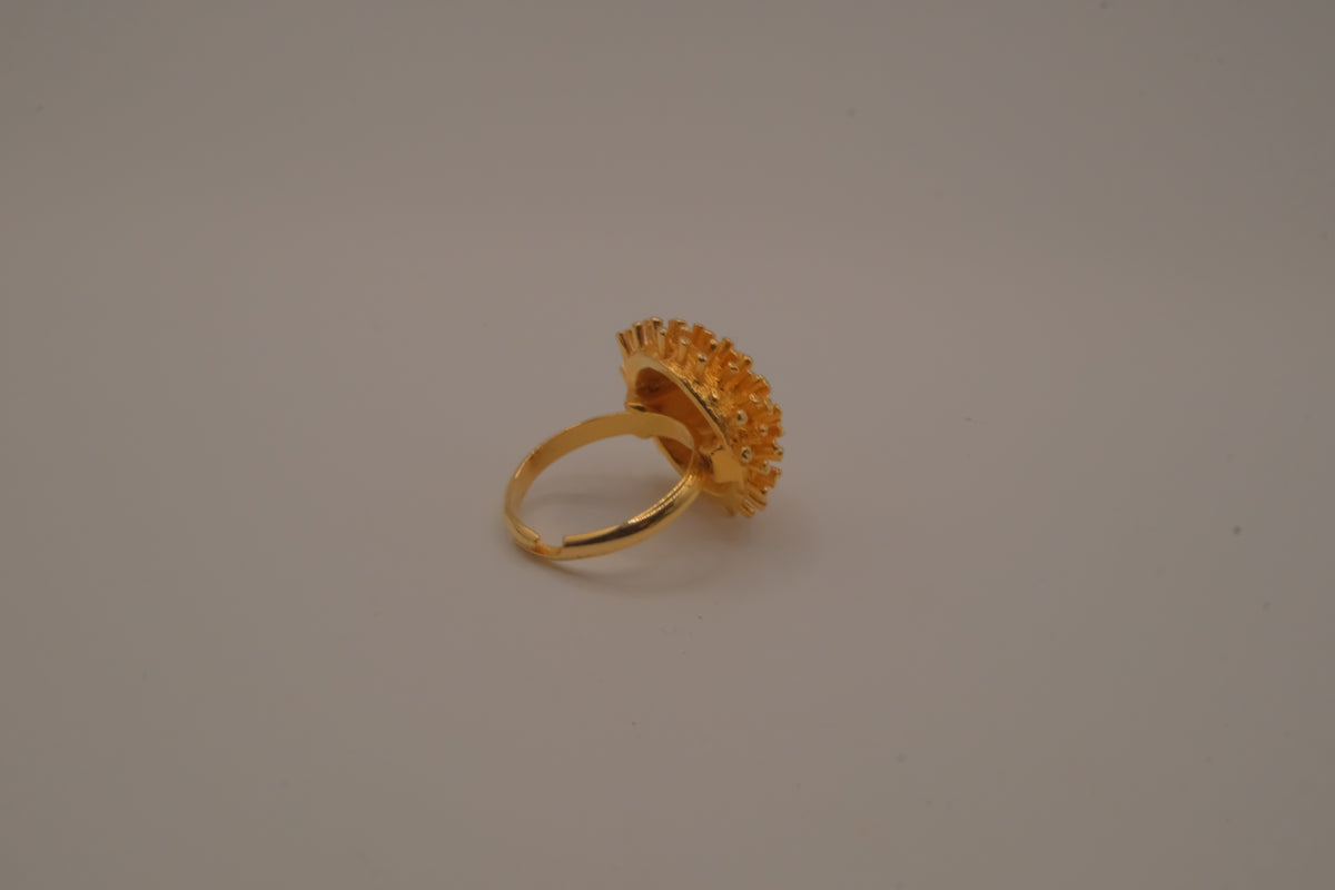 Dome shaped celestial starburst ring