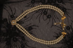 Vintage double-strand pearl necklace