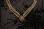 Vintage double-strand pearl necklace