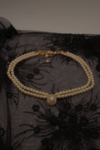 Vintage double-strand pearl necklace